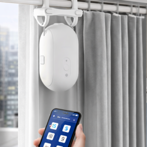 Smart Robot Curtain Motor with Hooks | Bluetooth/Zigbee Curtain Pusher | Voice Control Automatic Curtain Opener for Curtain Rails