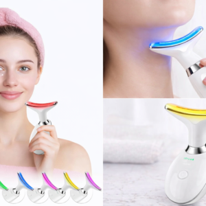 7-Color LED Face & Neck Beauty Device with Vibration Massage – Skin Lifting & Anti-Wrinkle Care Tool for Face and Neck