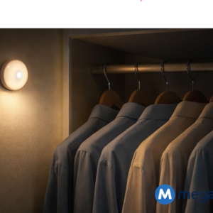 Wireless Motion Sensor LED Night Light – USB Rechargeable Indoor Wall Lamp for Kitchen, Bedroom & Living Room