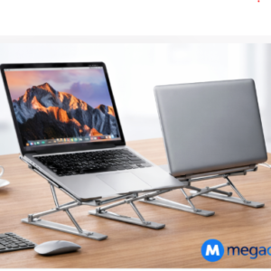 Adjustable Aluminum Laptop Stand with Cooling Design – Foldable Table Holder for MacBook, Tablet & Notebook