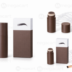 Eyebrow Stamp Stencil Kit – 1 Pc Eyebrow Shaping Stamp with 10 Stencils, Long-Lasting Waterproof Brow Makeup