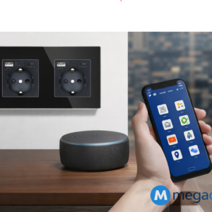 Zigbee Smart Touch Wall Switch & Power Socket with USB-C – 1/2/3 Gang EU Standard, Tuya Smart Life App, Alexa & Voice Control Compatible