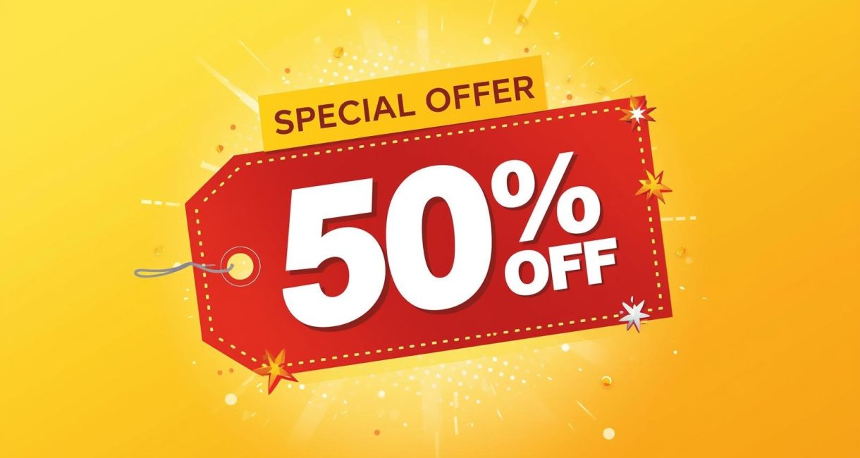 write on text special offer 50% off